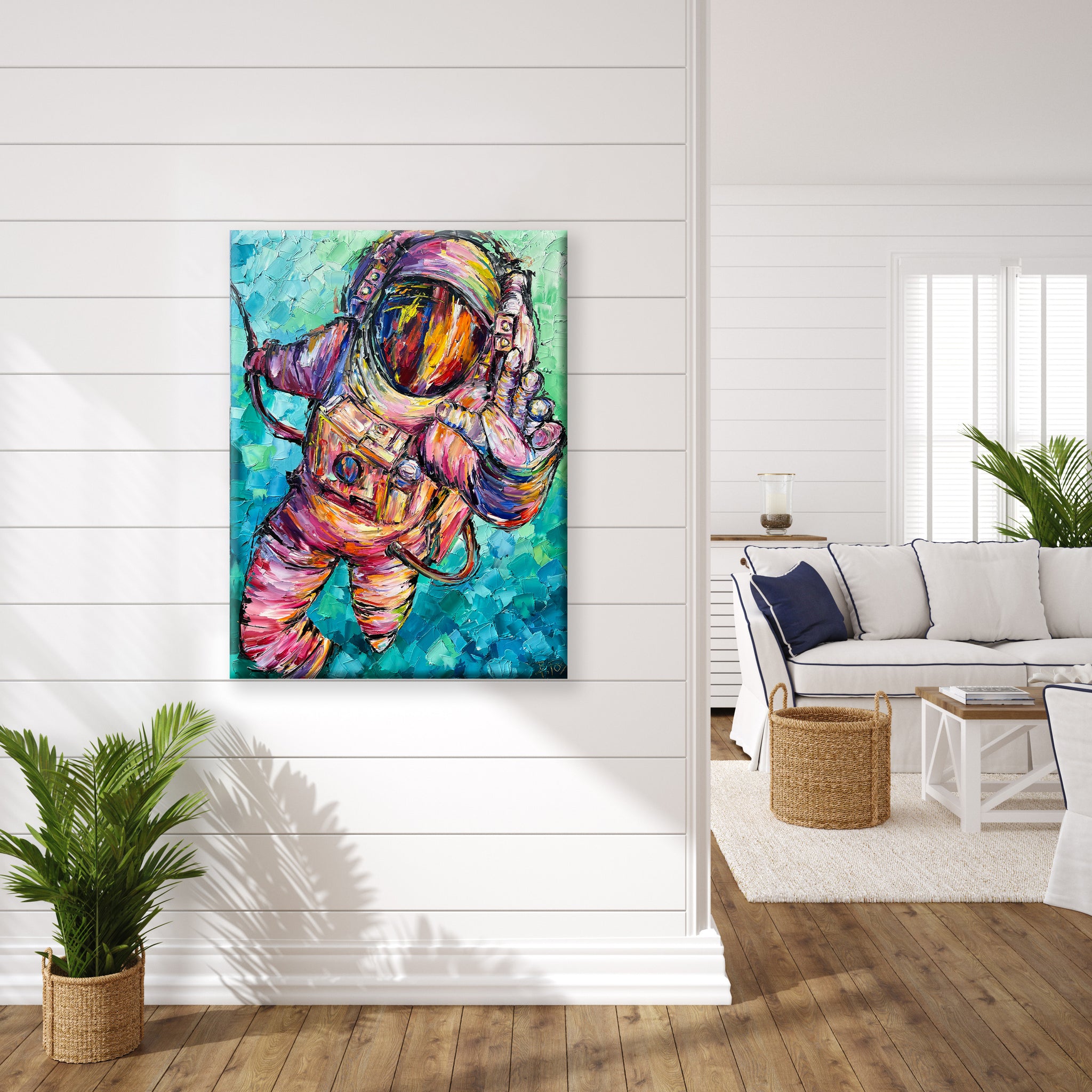 ■　画家本人出品 BU-ZONE 2022　F4号　■ fos_RocketMan-36x48-